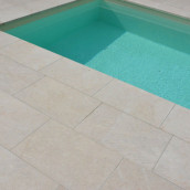 Limestone pool edge