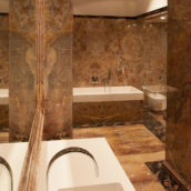 Noble luxury bathroom in marble