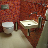 Glass mosaic wc and bathroom