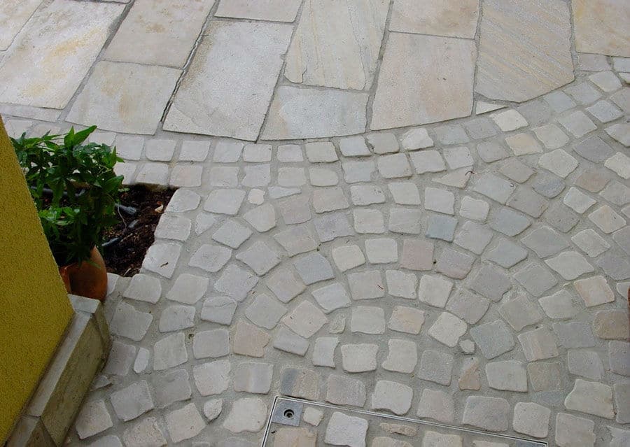 Natural stone pavement sandstone