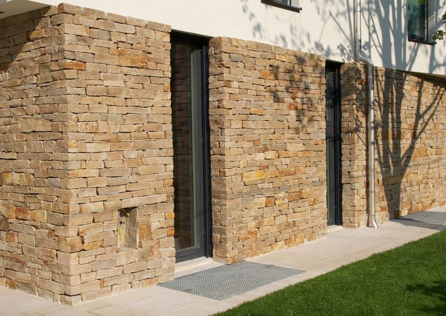 Natural stone facade gneiss