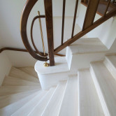 Natural stone staircase with Holu railing