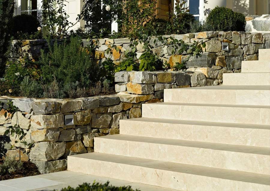 Stone Stairs Limestone Levante Crema Garden