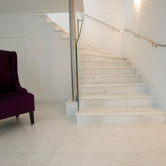 Stone stairs white