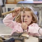 Children can hammer and chisel themselves