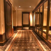 Spanish limestone inlay floor