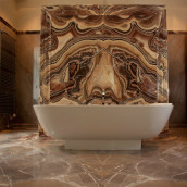 Salle de bain de luxe en pierre naturelle
