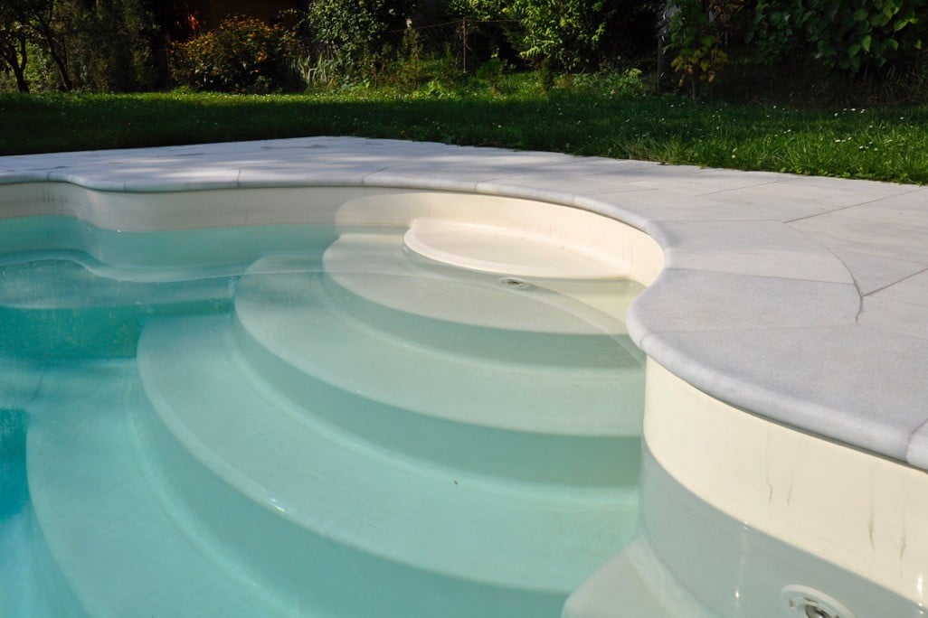 Natural stone marble pool