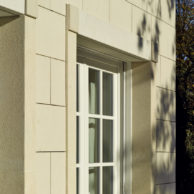 Fassadendetail mit Kalkstein gestockt-3