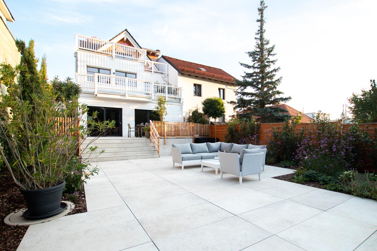 Technostein Caribbean Cream porcelain stoneware patio tiles