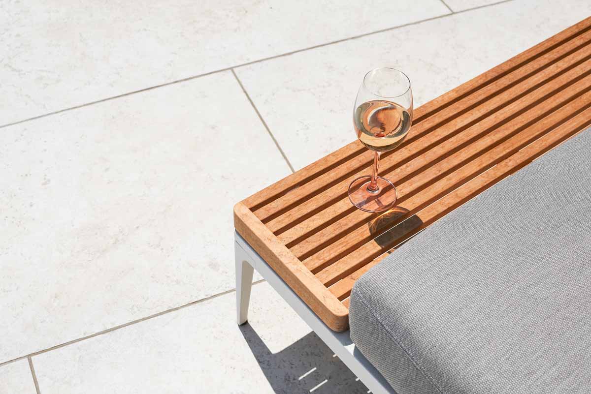 Technostein Caribbean Cream Terrassenplatten aus Feinsteinzeug